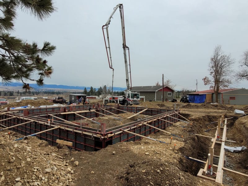 Concrete foundation work on a residential project by A Sure Foundation
